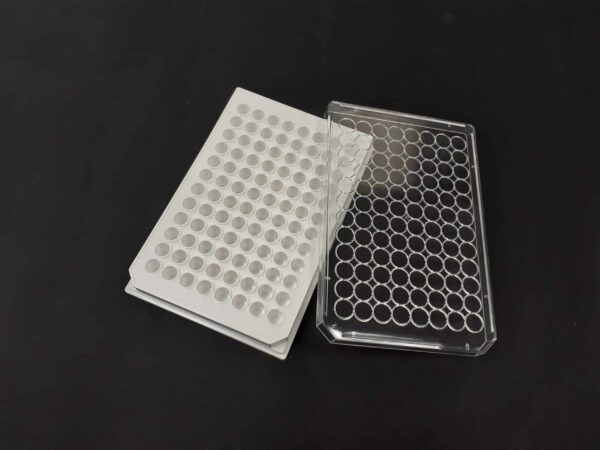 White solid 96 well plate with lid