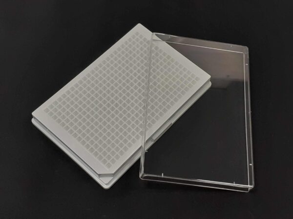 poly-D-lysine cell culture white solid 384 well plate with lid